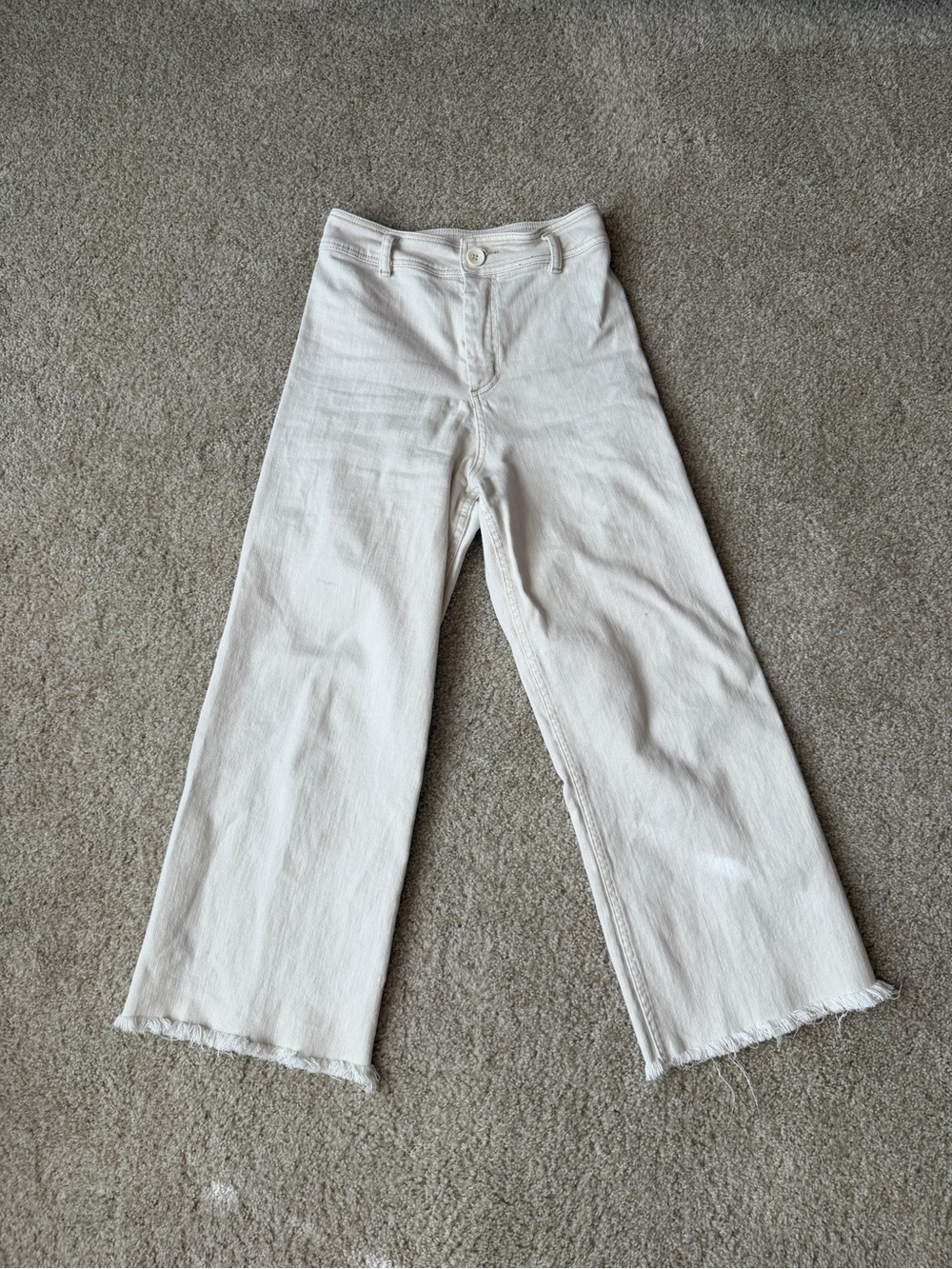 Women’s Wide-Leg Off White Jeans - MN Classic High Rise MIOU MUSE